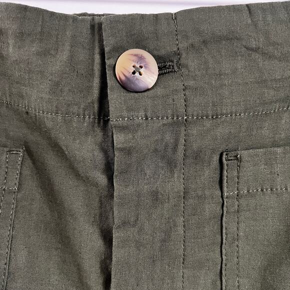 Maeve/Anthropologie The Colette Cropped Wide-Leg Pants | Holly/Dk Grn | Size 31T - Picture 3 of 6